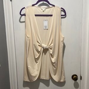 New COS long open knot tank top